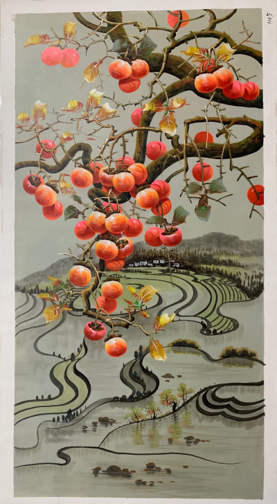 假一罚万,纯手工油画现货实物,《喜上枝头》...