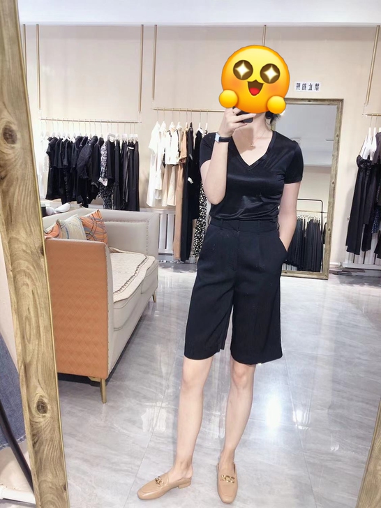 五分短裤，西服料子，9.9新