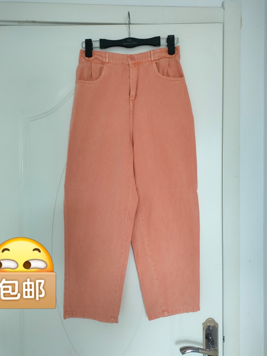 橘色宽腿九分裤，21左右腰围，想要的回复我...