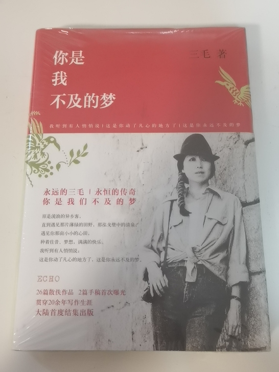 三毛书籍《你是我不及的梦》，全新，原价29...