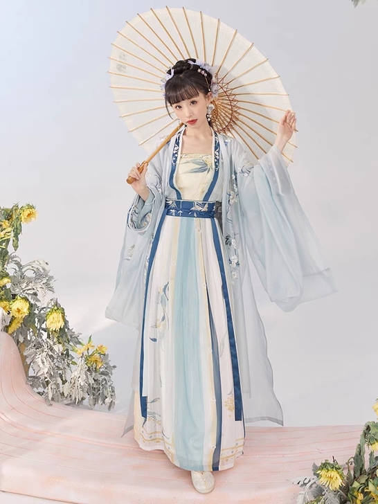 【十三余】花熏扇面褶裙