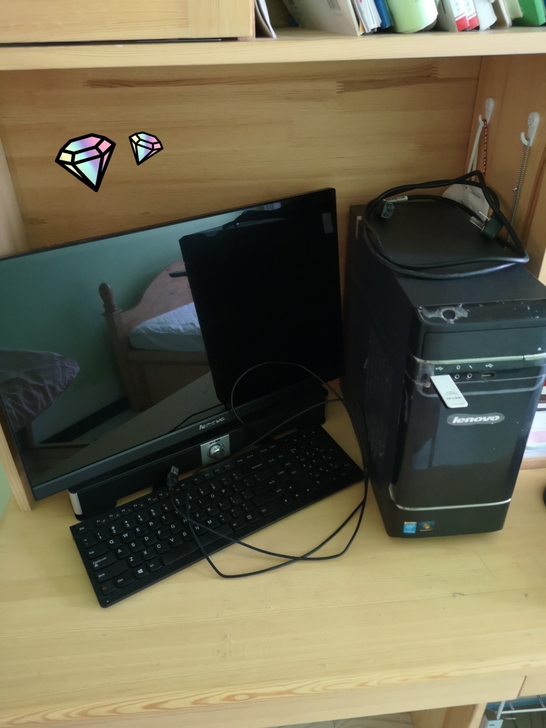 自己家用联想电脑台式机一套，闲置转让给需要...