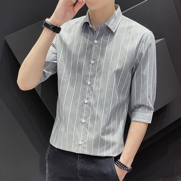 清仓！！！清仓衬衫男士短袖高级感休闲修身潮...