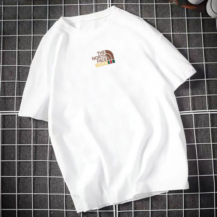 北面#夏季纯棉短袖男士t恤衫新款宽松圆领学...