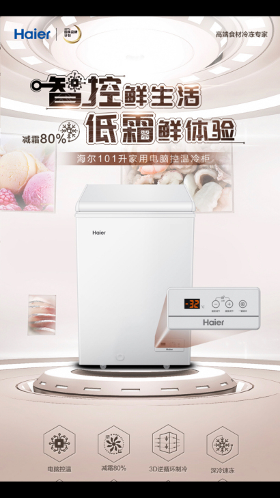 海尔 Haier  101升冷柜