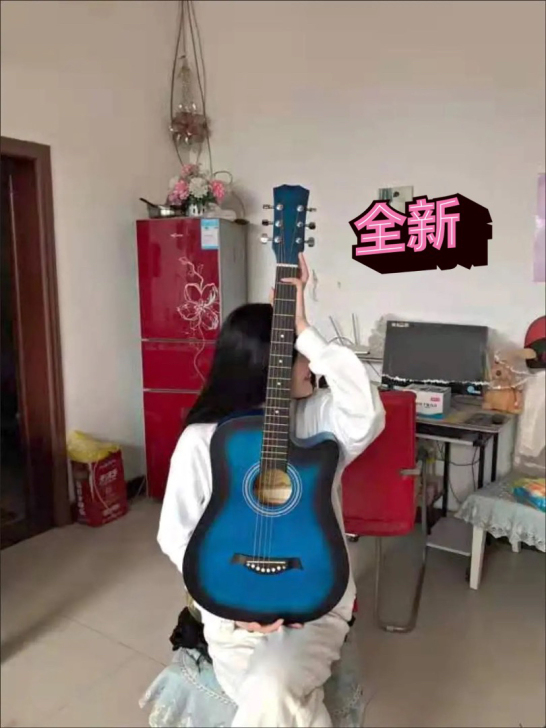 【原价600一天没用】全新38寸吉他新手通...
