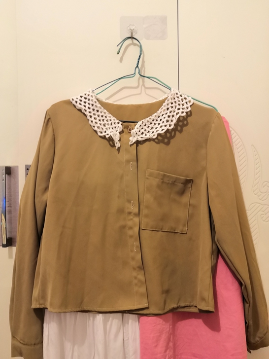 法式优雅复古宫廷风~花边蕾丝刺绣初恋衬衫