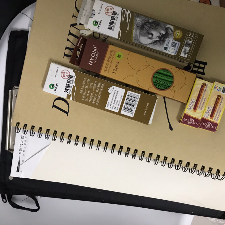 全部一起画板，速写本，三盒素描速写专用炭笔...
