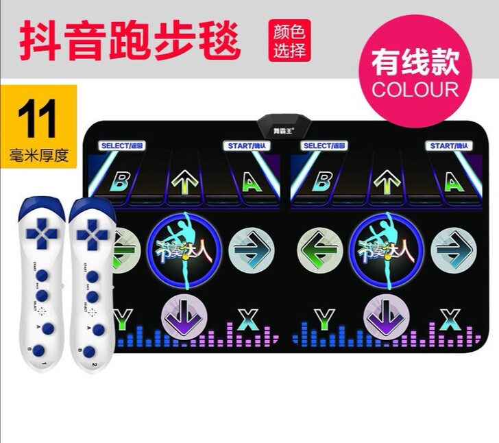 瘦身男女抖音跑步有线跳舞毯双人电视接口跳舞...
