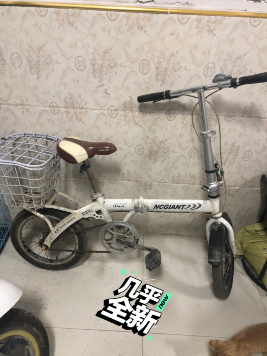 折叠自行车大人小孩都可以骑，买来就没怎么骑...