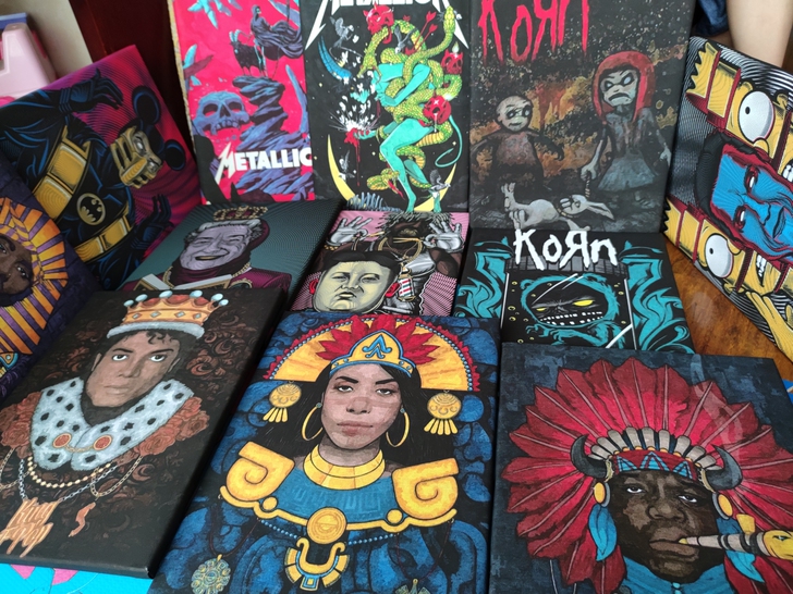 嘻哈 摇滚 朋克 杰克逊 名人 无框画 油...