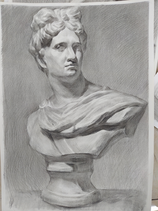 素描四开石膏作品,可售,可定制