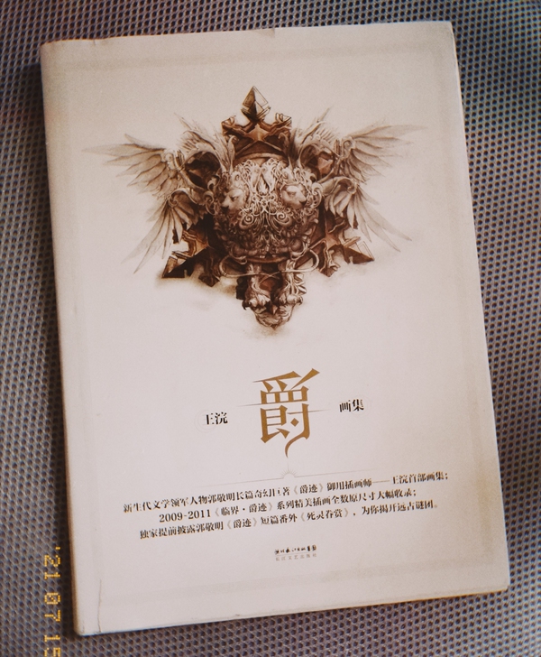 王浣画集，《爵》爵迹，封面泛黄内里完好，正版