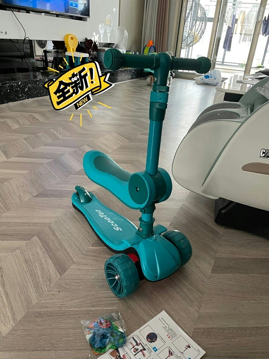 【现货全新】原价398三合一宝宝滑板车77...