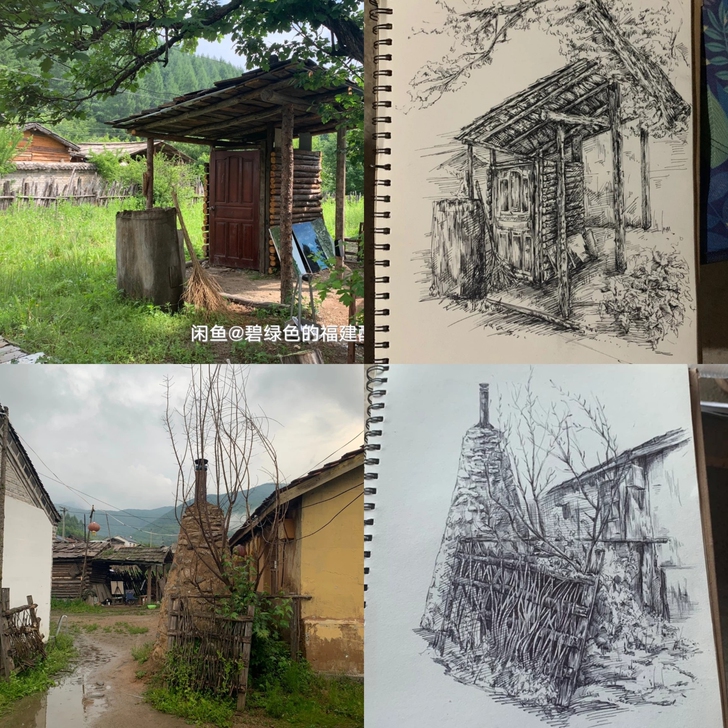 风景速写/素描，可约稿！可约稿！可约稿！复...