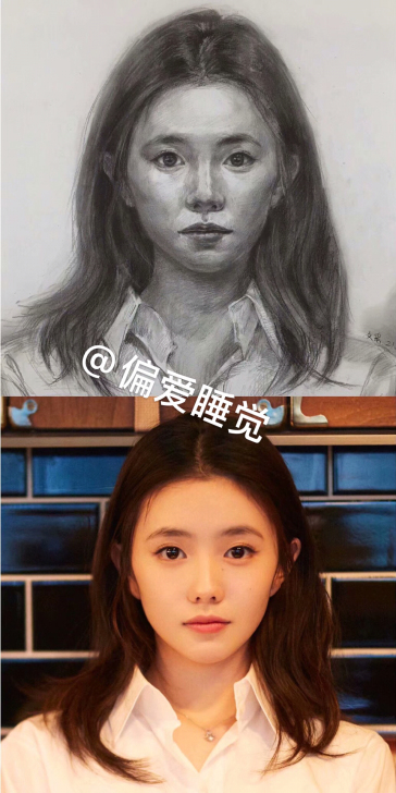 #素描头像接稿