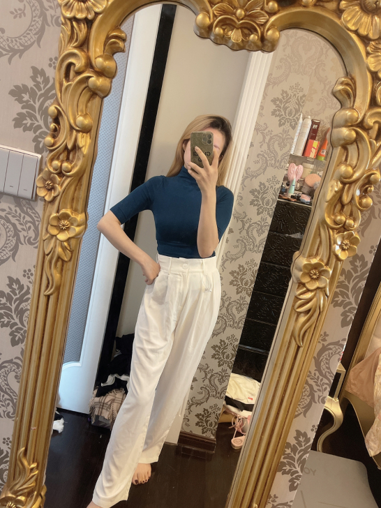 长裤高腰 全新的，适合平时穿m的，很舒服，...