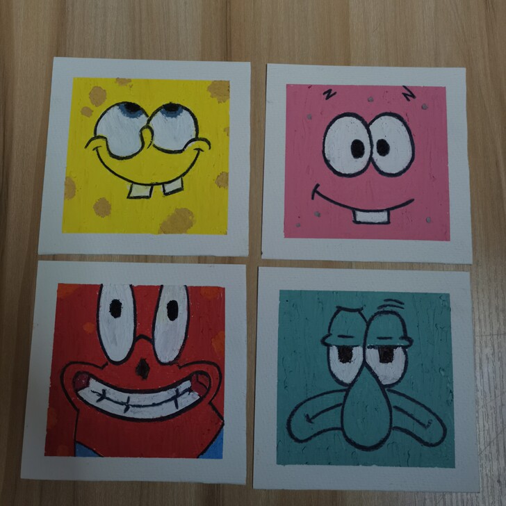 油画棒作品10*10～