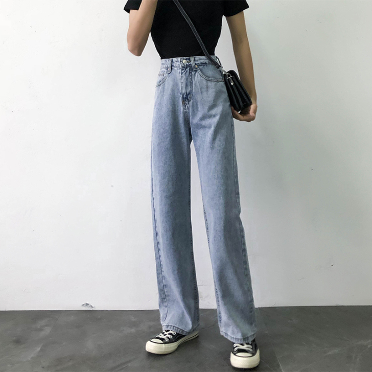 牛仔裤阔腿裤