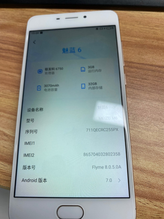 闲置魅蓝6  332G 功能全部正常，无任...