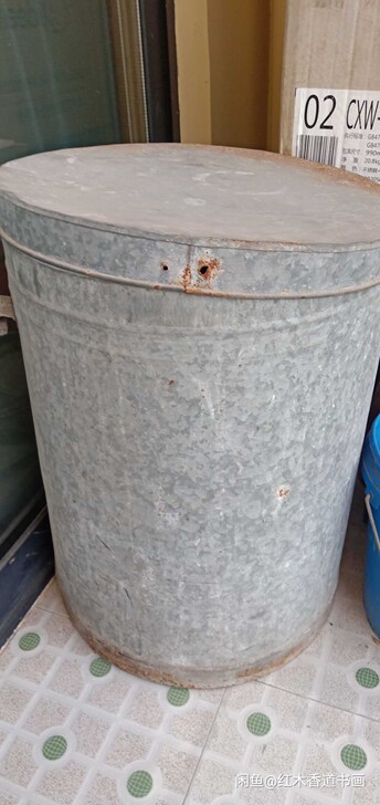 #全部#加厚结实大铁桶，带盖，高55公分，...