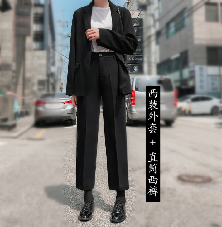 正装西服套装女夏大学生面试职业装高级感炸街...