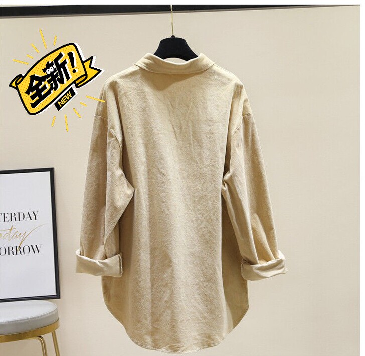 全新包邮纯棉衬衫女2021春季新款法式气质...