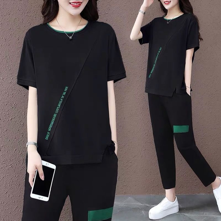 纯棉单件/套装新款200斤大码遮肉洋气两件...