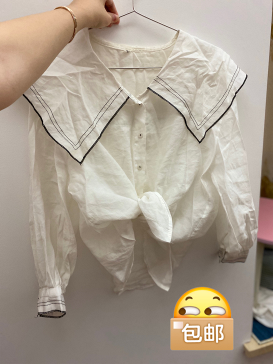 娃娃领衬衫 19包邮