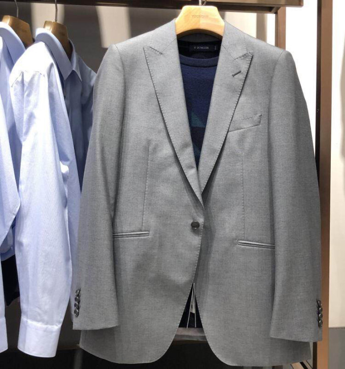 雅戈尔男士西服 中叉雅戈尔男士商务衣服 灰...