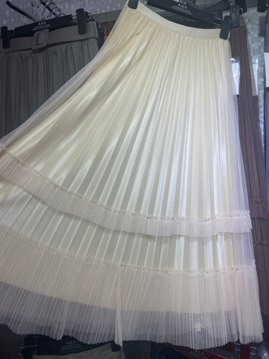 全新两面穿百皱半身裙