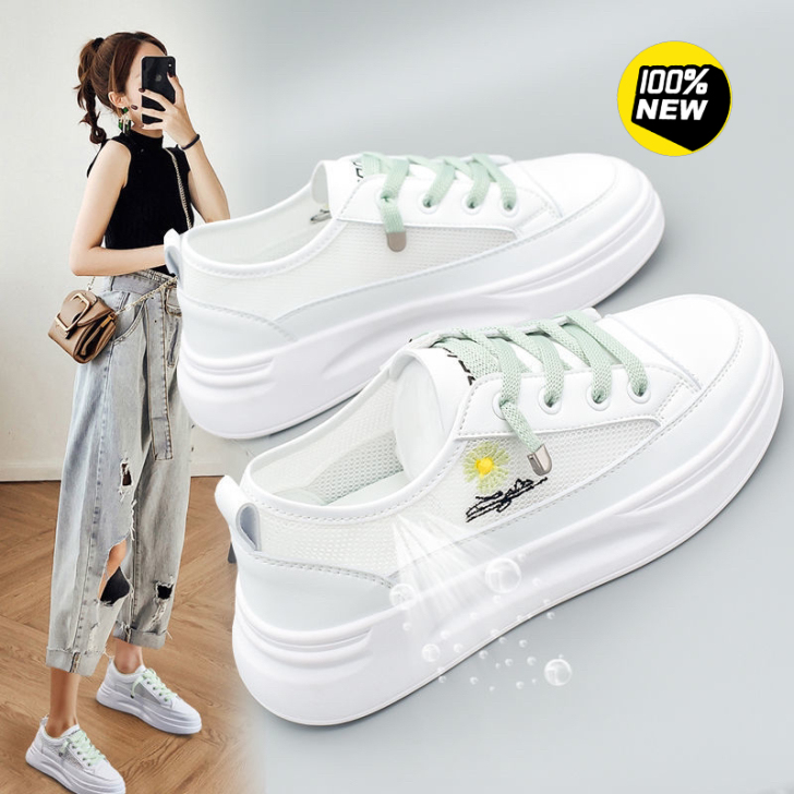 小白鞋女鞋子新款夏季网面透气薄款百搭爆款网...