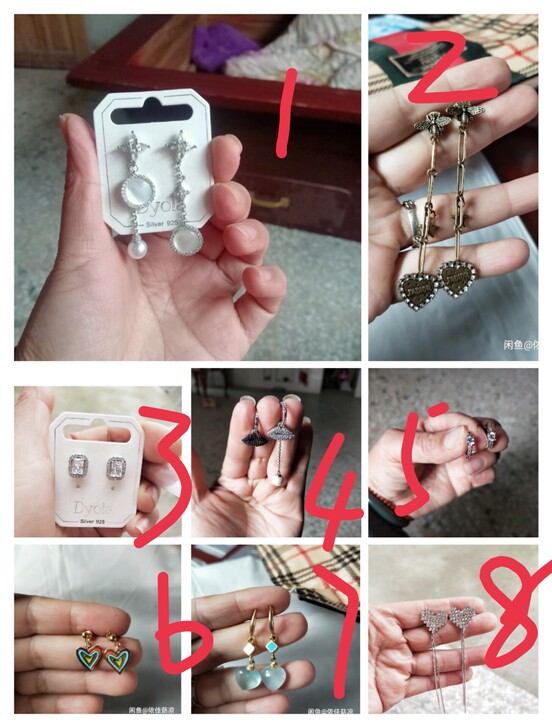 s925纯银饰品，耳环25一对，项链35一...