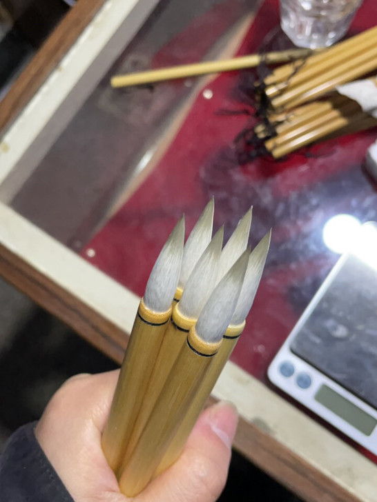 特厚峰厚尖纯羊毫毛笔,篆书隶书,出峰3.2...