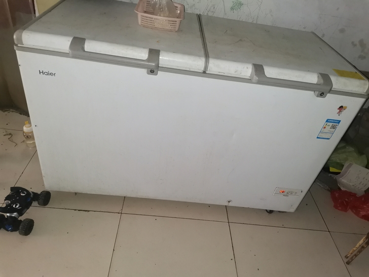 两个大冰柜。一个澳柯玛,一个海尔,都是大品...