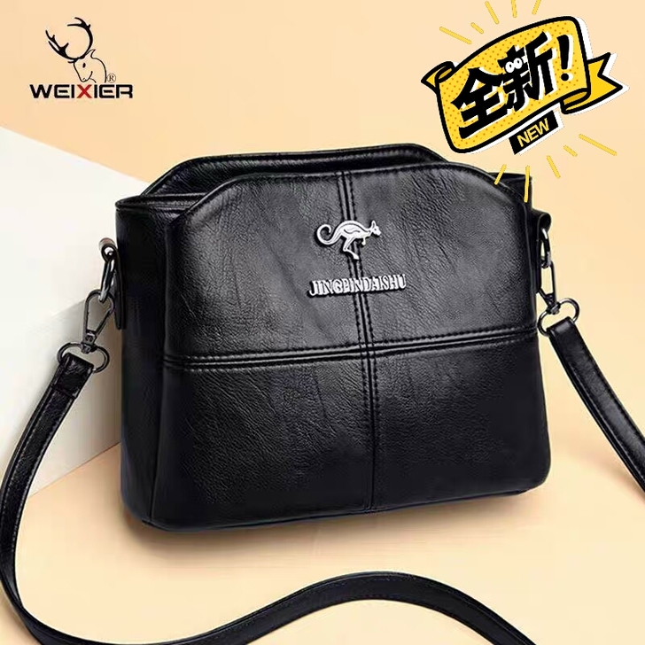 出口订单取消清仓处理袋鼠真皮质感包包女20...