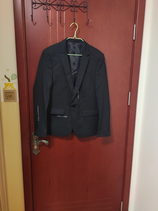 男士黑色休闲西服外套L码