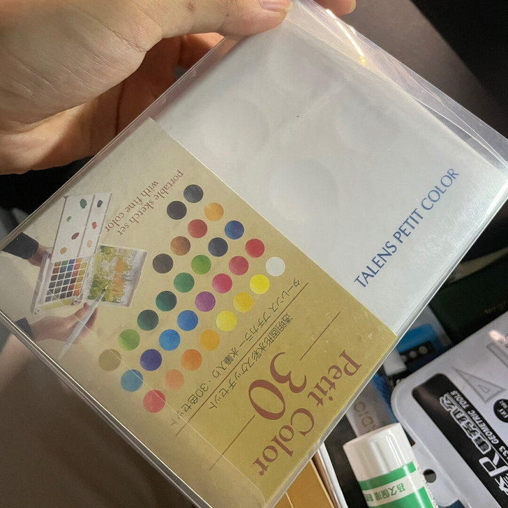 樱花Talens泰伦斯固体水彩颜料/便携套...