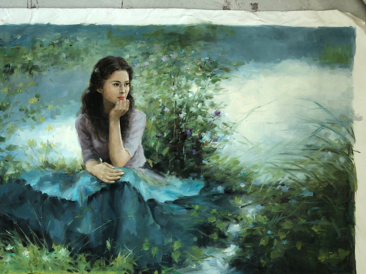 油画     ：人物油画作品