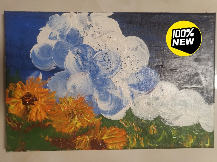 自己的油画作品100%全新20*30cm