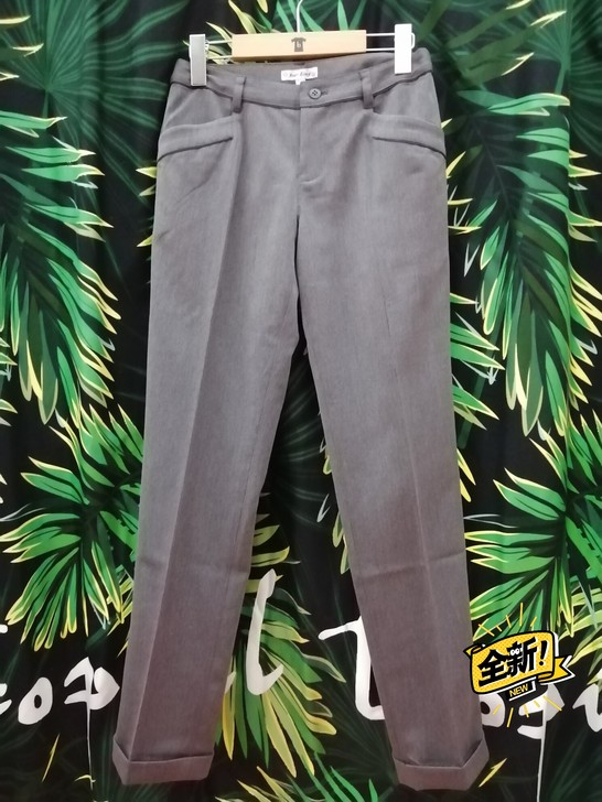 品牌样衣Bear Eimy炭灰色卷边西装长...