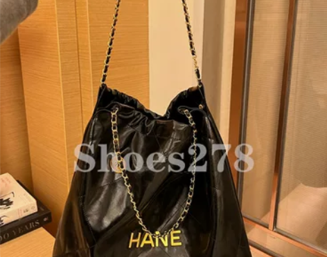 纯色小香风菱格链条购物袋大容量通用款垃圾袋...