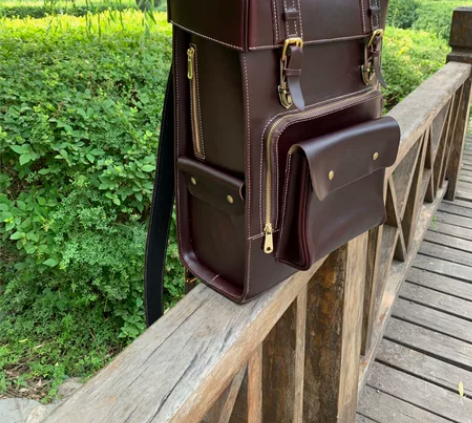 手工伞兵包，男女式背包，外部采用进口霍尔文...