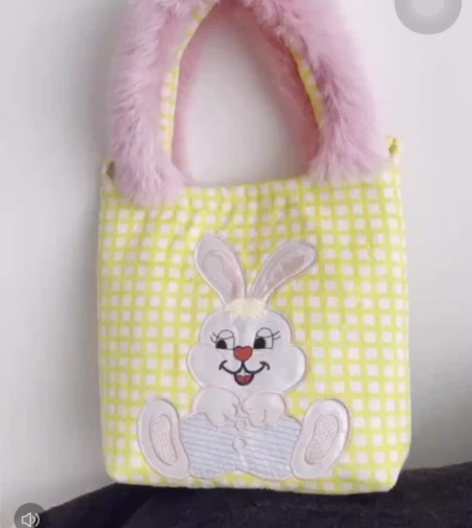 【预售上新】痞幼同款包粉色毛毛手提包包兔子...