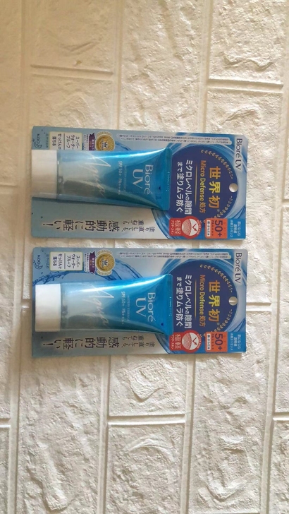 日本碧柔防晒霜50g，是全新的，喜欢爽快的...