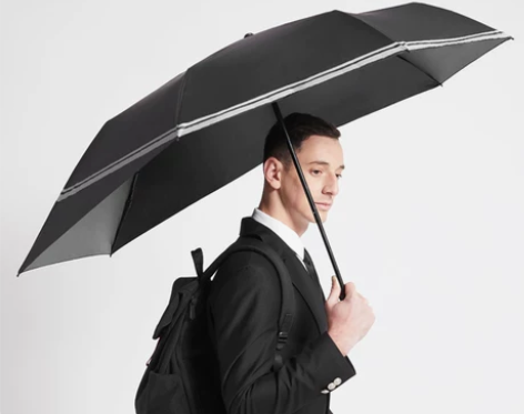 学生雨伞丝印反光伞折叠背包伞加长伞面超大晴...