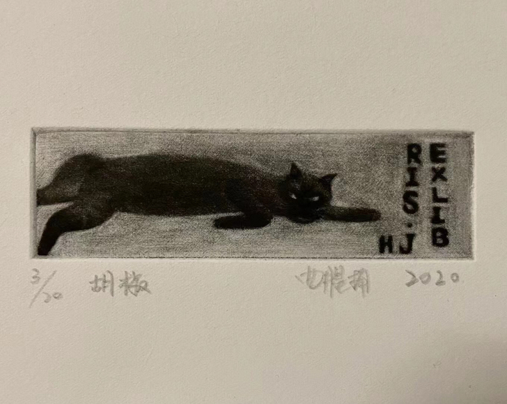超级有灵魂的猫猫 出售一些版画作品 第一次...