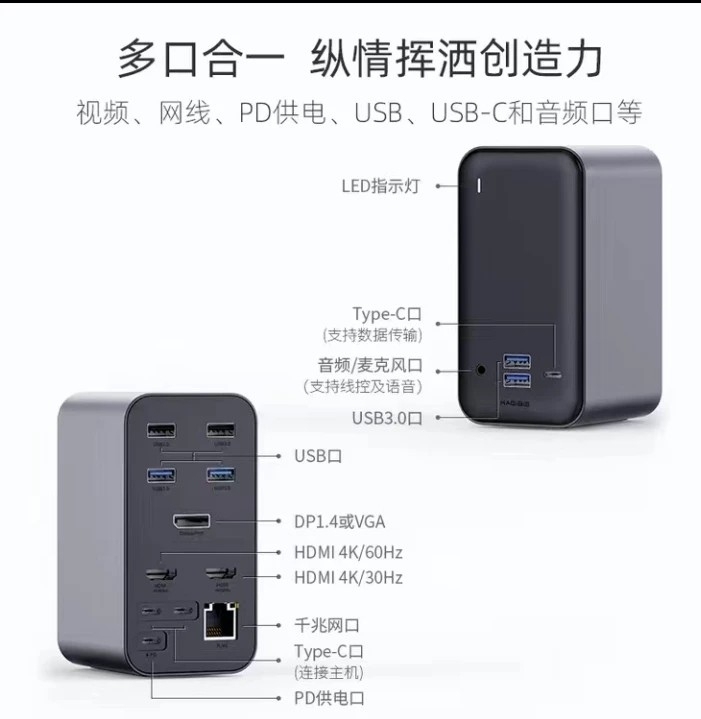 全新海备思拓展坞。全新的哦,接口见下图。要...