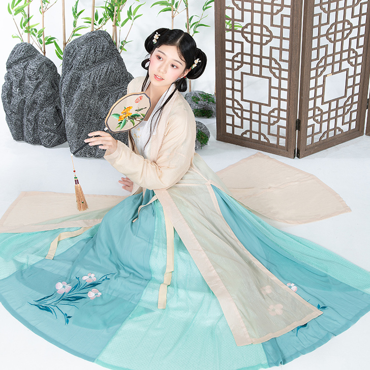 花朝记宋制日常汉服觅秋褙子初蕊衫芷兰幽间色...