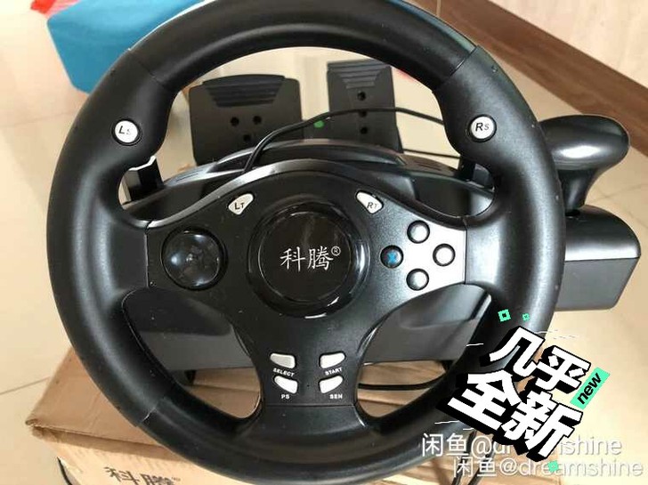 科腾 pc电脑电视赛车游戏方向盘 9成新